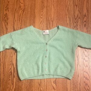 Mint Green V-Neck Cardigan